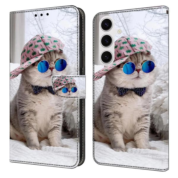 Plånboksfodral för Samsung Galaxy S26 Plus Mönstertryck Ställ - Svart