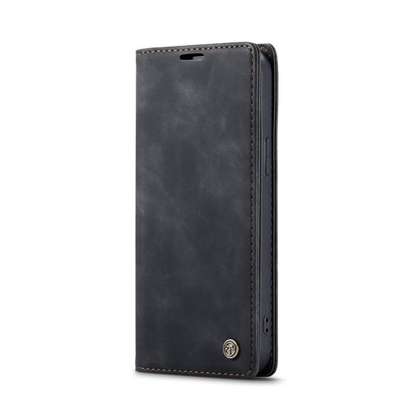 CASEME 013 iPhone 16e Case Plånboksfodral Konstläder - Svart