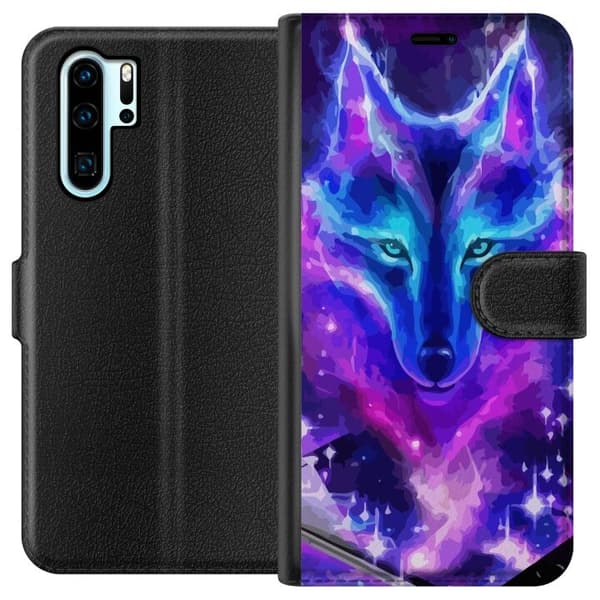 Plånboksfodral till Huawei P30 Pro med Neon Varg