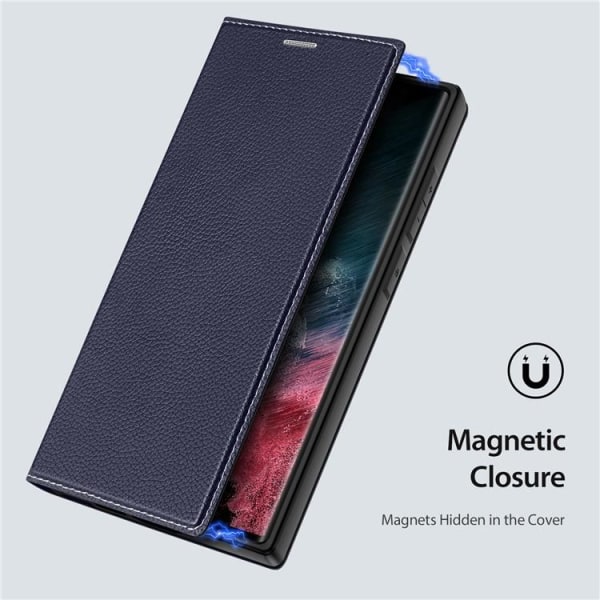 Dux Ducis Galaxy S23 Ultra Wallet Case Skin X2 Magnetic - sininen