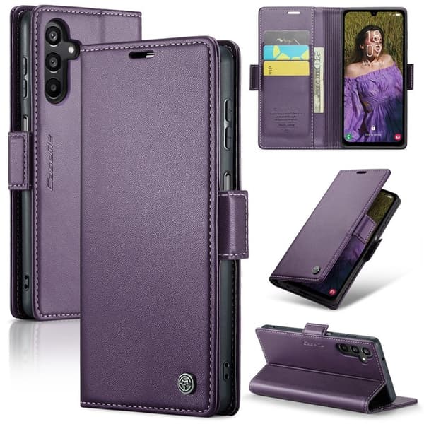 CASEME Plånboksfodral Konstläder för Samsung Galaxy A16 5G - Lila
