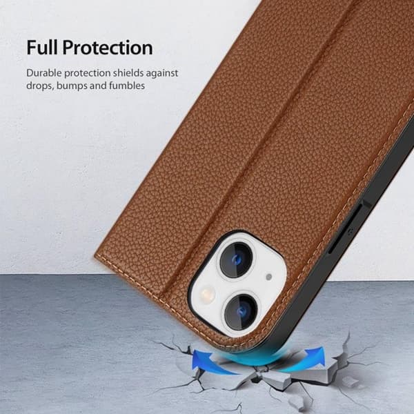 Dux Ducis iPhone 14 Plus Plånboksfodral Skin X2 - Brun Brun