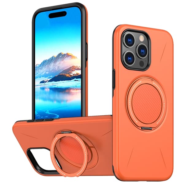 Mobilskal till iPhone 14 Pro MagSafe Rotating Kickstand TPU + PC Orange