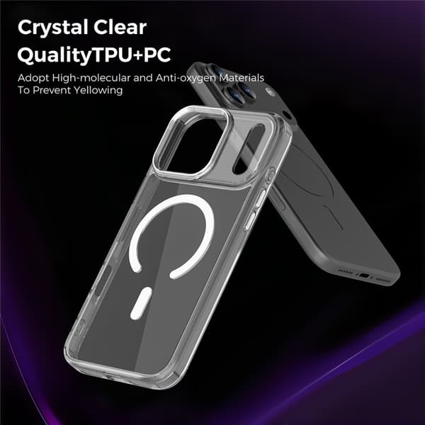 Mobilskal till iPhone 17 Pro Max MagSafe Transparent TPU+PC - Clear Transparent