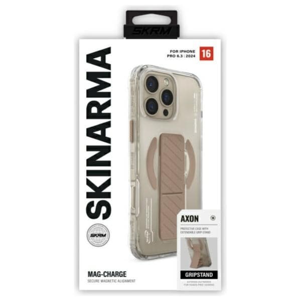 Skinarma Mobilskal till iPhone 16 Pro Max MagSafe Grip Stativ - Champagne