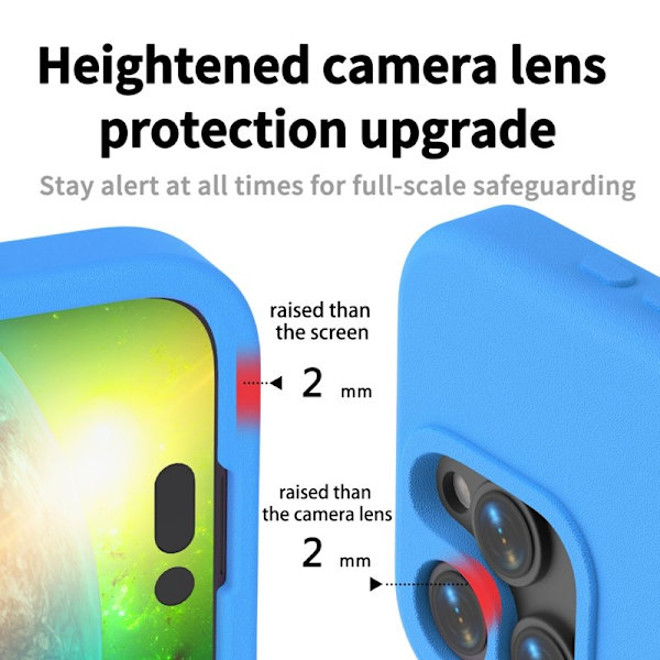 Mobilskal till iPhone 14 Pro Stötsäker EVA Bakcover - Blå Blå