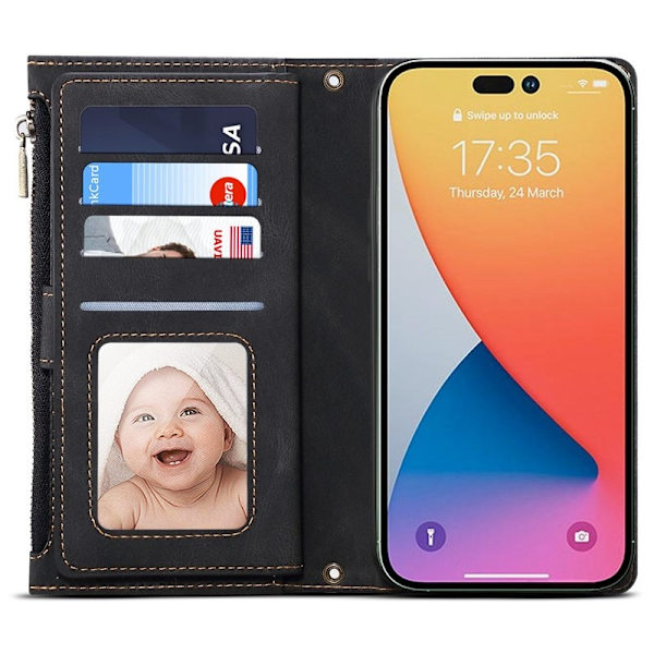 ESEBLE Star Series iPhone 17 Plånboksfodral Konstläder - Svart
