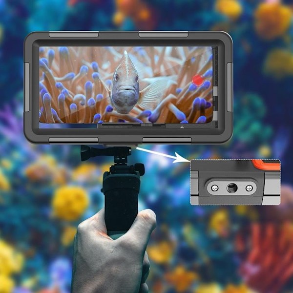 Tech-Protect Universala Vattentät Mobilväskor Diving - Svart/Orange