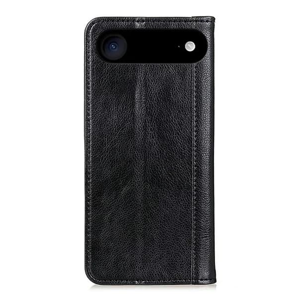 iPhone Air Plånboksfodral Äkta Läder Litchi - Svart Svart