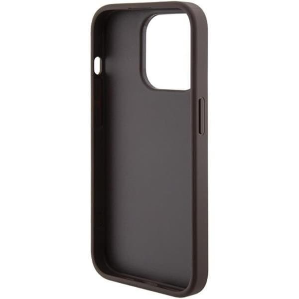 Guess Mobilskal till iPhone 15 Grip Stand Triangle Strass - Brun Brun