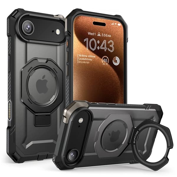 Supcase Mobilskal till iPhone Air Magsafe Kickstand UB Grip - Svart Svart