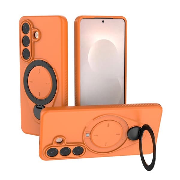 WANLONFENG Mobilskal för Samsung Galaxy S26 Kickstand PC + TPU - Orange
