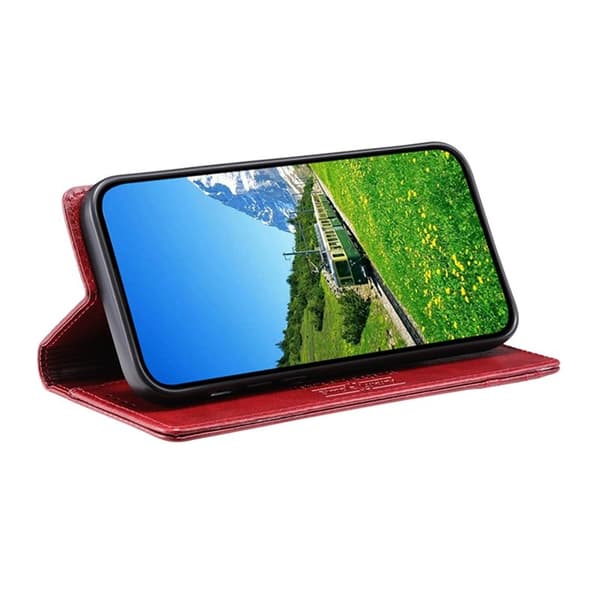 TTUDRCH Samsung Galaxy S26+ Plånboksfodral Konstläder RFID Skydd - Vinröd