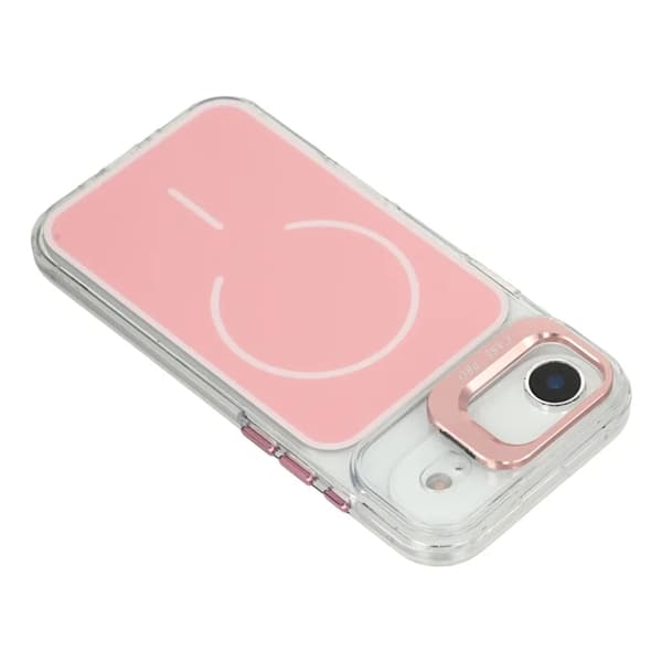 Mobilskal till iPhone Air MagSafe Lens Kickstand med Handrem Rosa