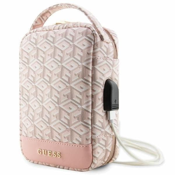 Guess Organizer Taske GCube Stripe - Rosa Rosa