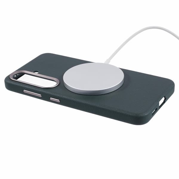 X-LEVEL Mobilskal till Galaxy S25 MagSafe PU Läder Hård PC Grön