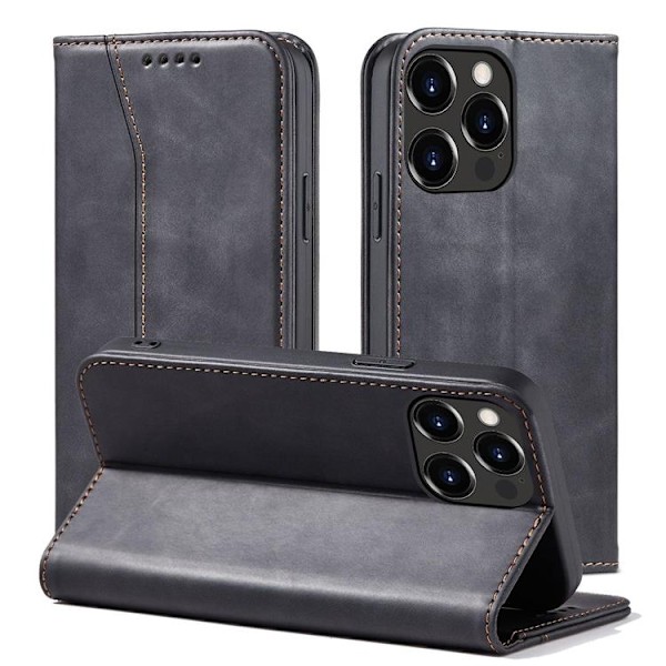 iPhone 13 Pro Max Pungetui Magnet Fancy - Sort Black
