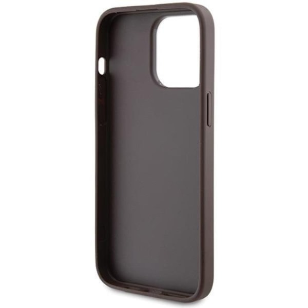 Guess iPhone 15 Pro Max Mobilskal Metall Gold Logo - Brun