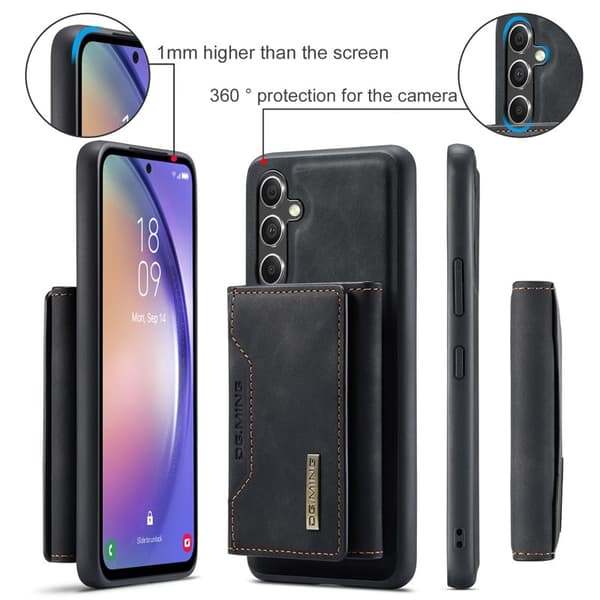 DG.MING Samsung Galaxy A54 5G Konstläder Plånboksfodral Svart