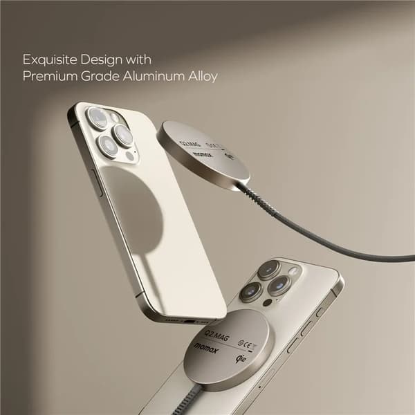 MOMAX Qi2 MagSafe Trådlös Laddare iPhone 15W