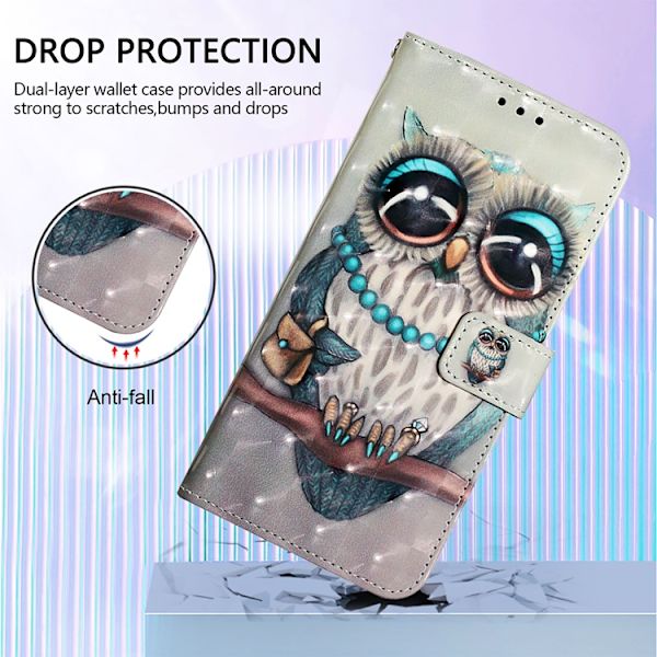 iPhone 17 Pro Max Plånboksfodral Printing Pattern Med Strap Flerfärgad