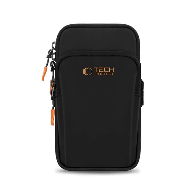 Tech-Protect Universal Sport Armband M7 - Svart/Orange Svart