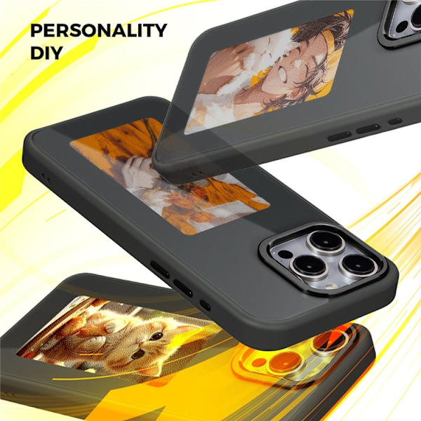 Mobilskal till iPhone 15 Pro Max E Ink 4-Color Display Customized Svart