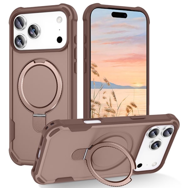 Mobilskal till iPhone 17 Pro Max MagSafe Kickstand Shockproof - Guld Guld