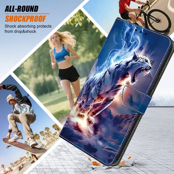 Plånboksfodral för Samsung Galaxy S26 Ultra Konstläder Stativ - Thunder Tiger