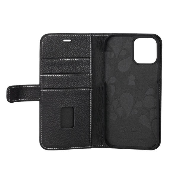 Onsala Mobilfodral Skinn Svart iPhone 12 & 12 Pro Black