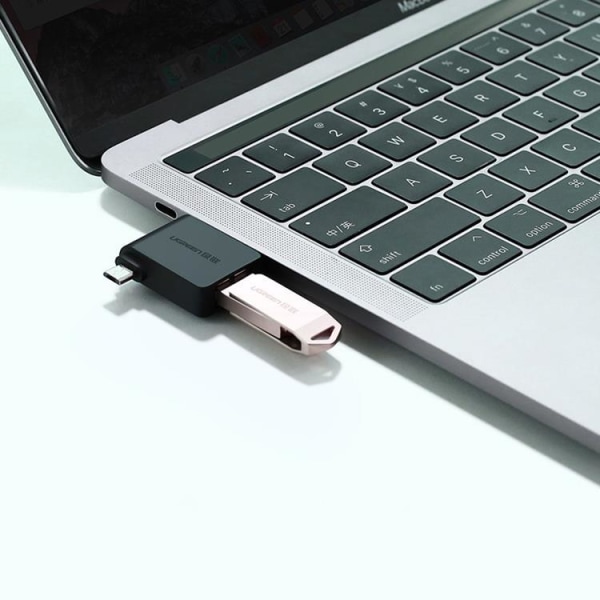 Ugreen 2in1 USB OTG USB-sovitin Type-C/Micro USB - musta