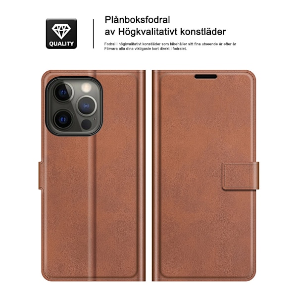 RFID-Skyddat Plånboksfodral iPhone 13 Pro - Boom of Sweden Brun