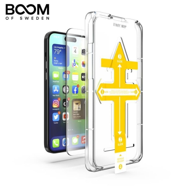 LIVSTIDSGARANTI - BOOM iPhone 14 Pro Härdat Glas Skärmskydd - 2 Pack