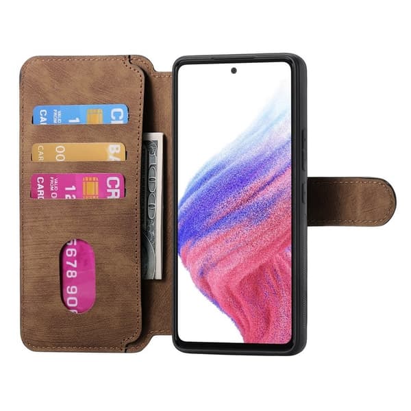 CASENEO Samsung Galaxy S25 Edge Plånboksfodral Konstläder - Brun