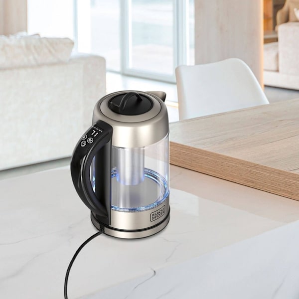 BLACK+DECK Vattenkokare  i Glas med Té-filter 1,7L
