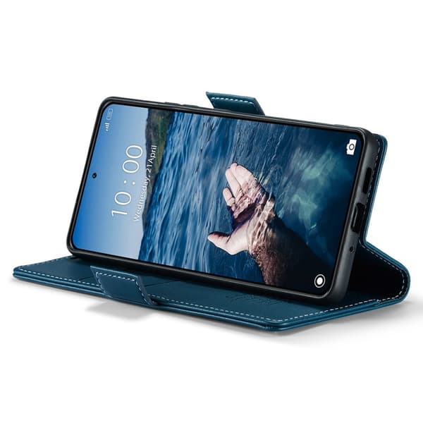CASEME Xiaomi 14 Pro Plånboksfodral Konstläder RFID-Skydd Blokering Blå