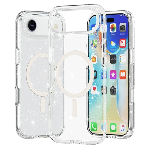 Mobilskal till iPhone Air MagSafe Puderglitter - Vit Vit