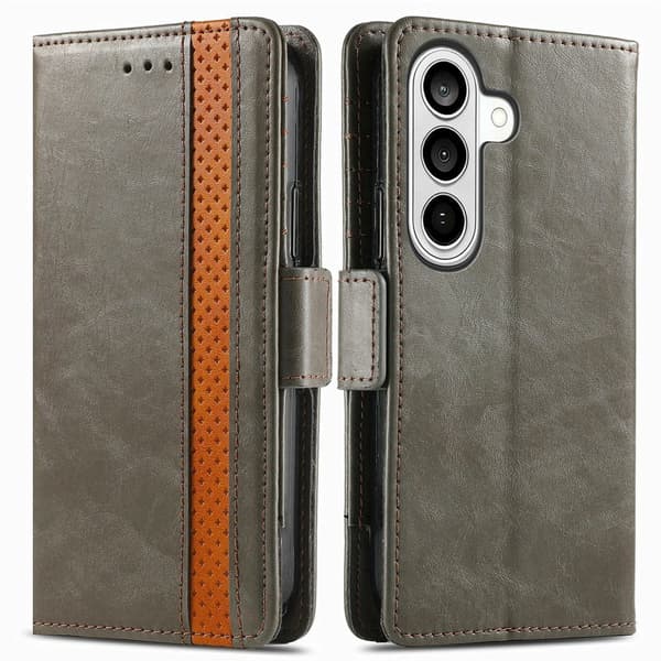 CASENEO Plånboksfodral för Samsung Galaxy S26 Plus Konstläder RFID - Grå