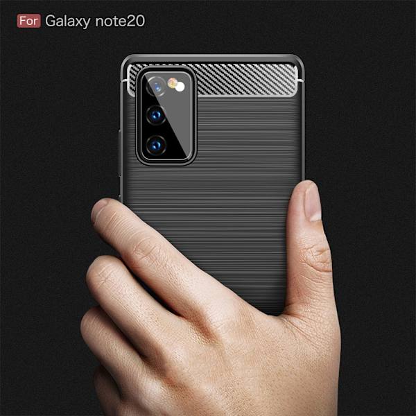 Carbon TPU Skal Till Galaxy Note 20 - Svart Svart
