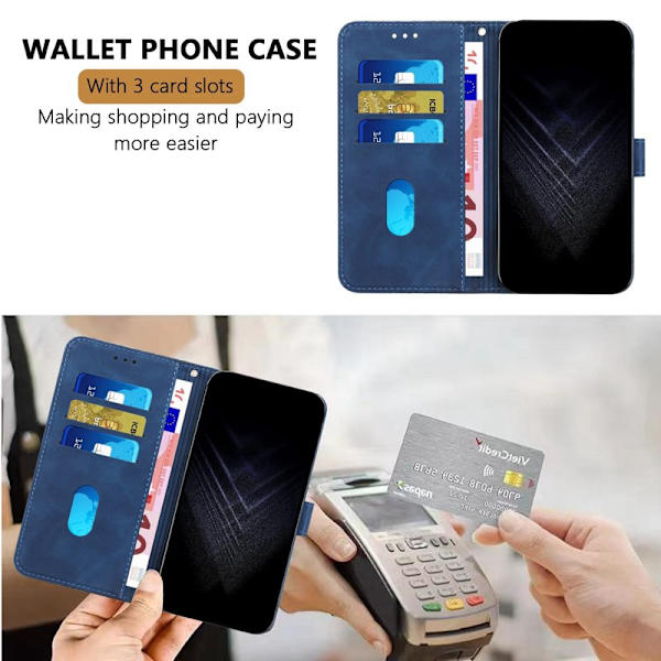 Plånboksfodral för Samsung Galaxy S26 Konstläder Stativ - Blå