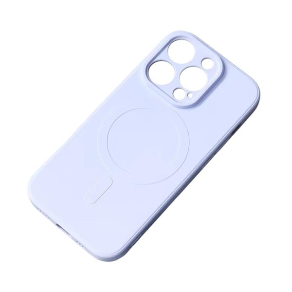 iPhone 15 Mobilskal MagSafe Silikon - Ljusblå