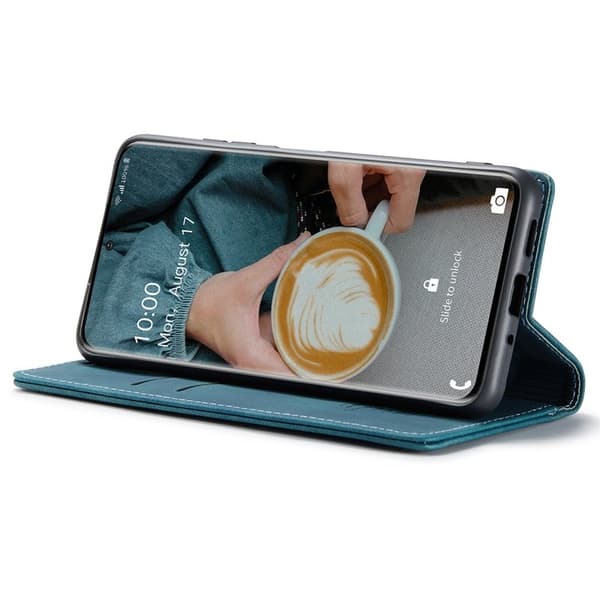 CASEME 013 Flip Plånboksfodral Konstläder för Samsung Galaxy S20 - Grön