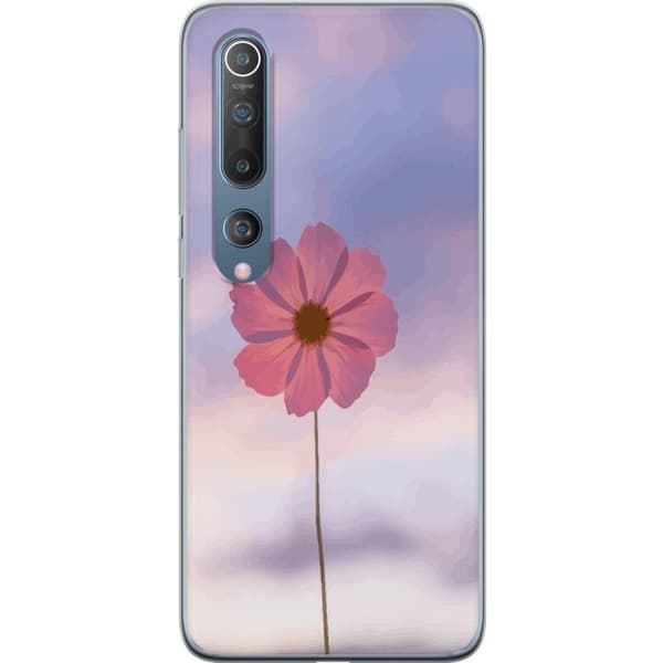 Telefontaske til Xiaomi Mi 10 5G med lyserød blomst