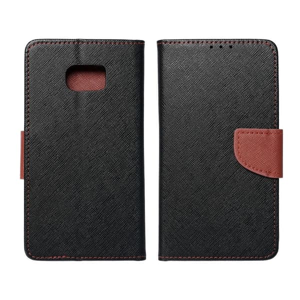 Galaxy S7 Plånboksfodral Fancy Eco Läder - Svart Svart