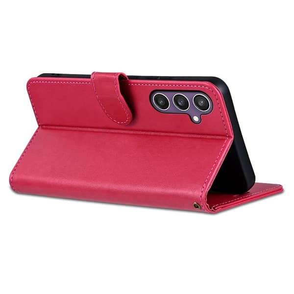 AZNS Samsung Galaxy A35 5G Plånboksfodral Anti-Scratch Konstläder - Röd