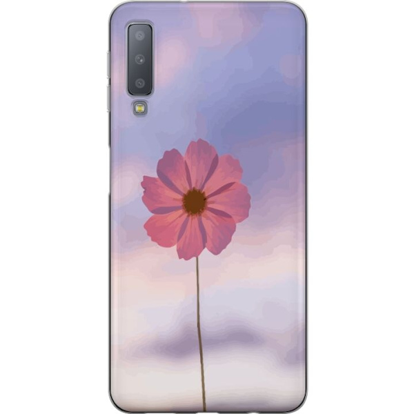 Mobilcover til Samsung Galaxy A7 (2018) med lyserød blomst