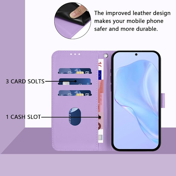 OnePlus 15 5G Plånboksfodral Solid Färg Konstläder Lila
