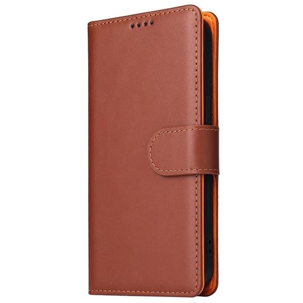 iPhone 14 Pro Plånboksfodral Dual Flip - Brun Brun