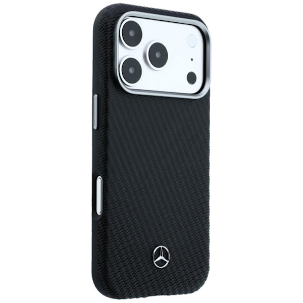 Mercedes Mobilskal för iPhone 17 Pro Max MagSafe Läder Wood Effect - Svart
