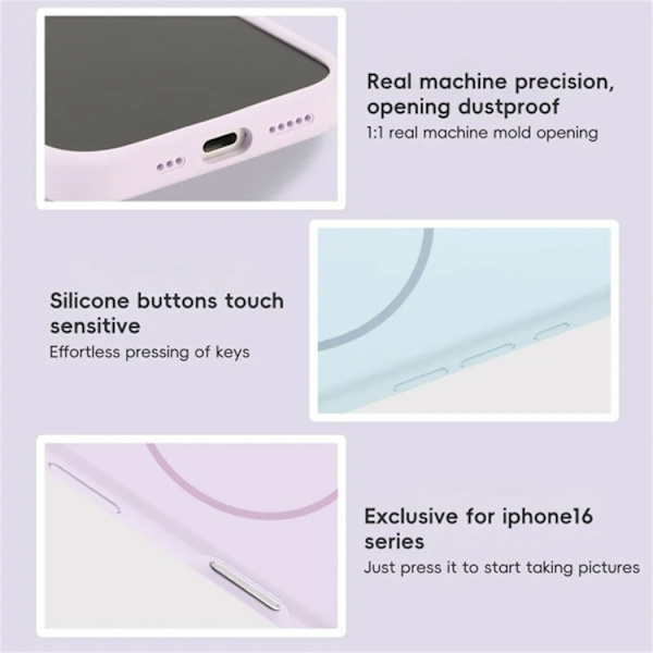 Mobilskal till iPhone 17 MagSafe Silikon Anti Drop - Blå Blå